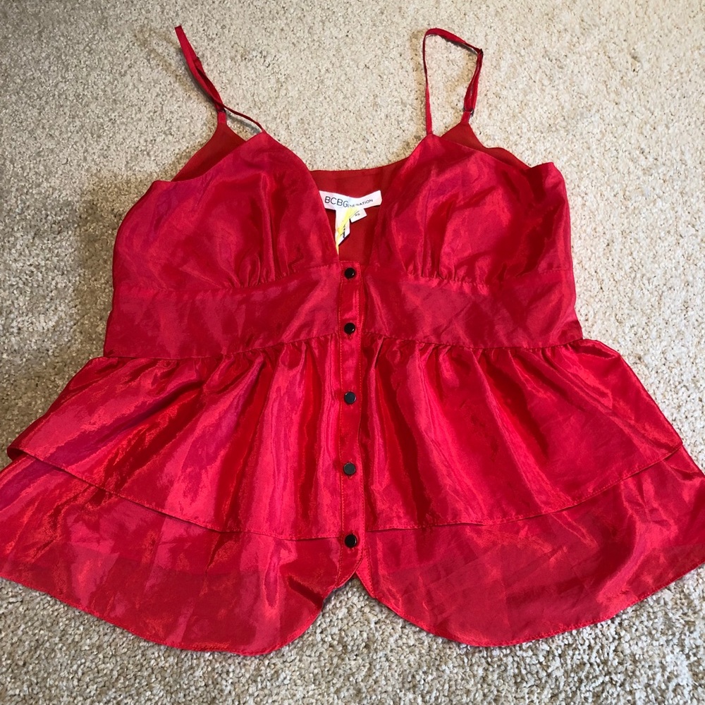 BCBGeneration Cherry Red Tank in XS